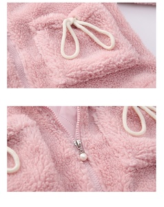 Vêtements pour enfants en gros, veste d'hiver chaude pour bébé fille, manteau en fourrure épaisse à la mode - Product Image 4