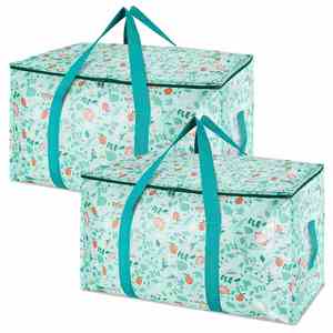 2 <b>Pack</b> 57 Gallon Extra <b>Large</b> Moving Bags XXL Heavy Duty Storage Bag with Strong Zipper Handle Jumbo Big Tote <b>Box</b> - Product Image 1
