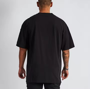 Luxury Drop Shoulder T-shirts Custom Brand <b>Plain</b> Oversized Blank Loose Fit <b>White</b> Cotton <b>Tshirt</b> Men Polyester - Product Image 1
