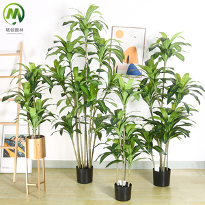 Arbre artificiel en fer forgé brésilien pour aquarium, <span class=keywords><strong>plante</strong></span> verte décorative en plastique avec <span class=keywords><strong>pot</strong></span> en ciment en promotion - Product Image 5