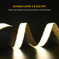 Bande lumineuse LED COB COXO ultra large 30 mm, haute puissance lumineuse, double densité de cuivre, certifiée UL CE ROHS pour projets commerciaux