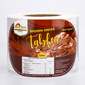 Étiquettes personnalisées pour aliments surgelés, résistantes à l'eau, en BOPP, autocollantes, en rouleau, pour contenants de chocolat, de crème glacée, emballages de congélation - Product Image 2