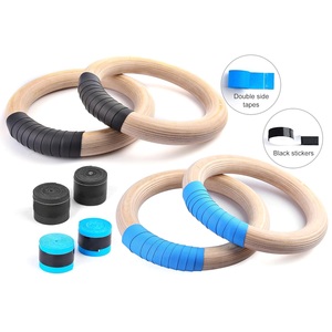 Anillos colgantes para gimnasio <span class=keywords><strong>en</strong></span> casa, 28mm, 30mm, correas ajustables de 1000-1500LB, anillo de gimnasia de madera para gimnasio - Product Image 4