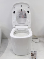 Vente en gros usine Nouveautés 2026 Toilette intelligente de luxe Contrôle vocal par application Télécommande Couvercle automatique Bouclier de mousse Étanchéité IPX4