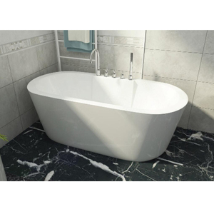 Bañera de hidromasaje moderna de plástico para masaje Bañera independiente Bañera acrílica montada en el suelo - Product Image 5