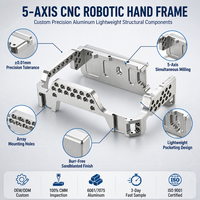 Support structurel multi-trous en aluminium pour pince robotisée, usiné CNC 5 axes, pièce d'automatisation de précision OEM