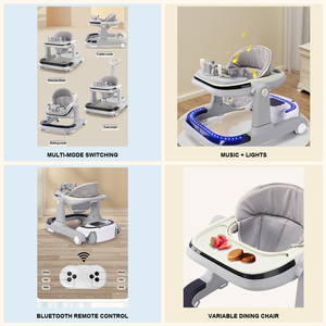 Andadores Para <span class=keywords><strong>Bebe</strong></span> Andador de bebé plegable Sit-to-Stand Andador de aprendizaje Niños Empuje eléctrico Andador de bebé 4 en 1 con ruedas y asiento - Product Image 2