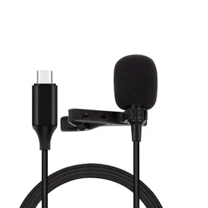 Wired Type C Lavalier Lapel MMini Microphone Condenseric for android Professional Clip Mini Microphone for Teaching Youtube mic