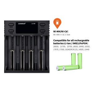 <span class=keywords><strong>Cargador</strong></span> <span class=keywords><strong>de</strong></span> batería LiitoKala, <span class=keywords><strong>doble</strong></span> ranura, 18650, 1,2 V, 3,7 V, 3,2 V, <span class=keywords><strong>AA</strong></span>/AAA, 26650, 21700, NiMH - Product Image 2
