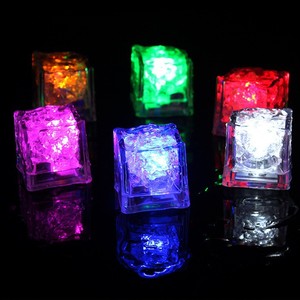 Glowing Ice <b>Cubes</b> Mixed Shapes 6 Pcs LED Colorful Bar Party Decor <b>Lights</b> - Product Image 3
