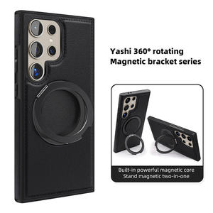 Per <span class=keywords><strong>Samsung</strong></span> Galaxy S24 Ultra custodia anello basamento & cavalletto <span class=keywords><strong>Samsung</strong></span> S23 Ultra magnetico <span class=keywords><strong>Cover</strong></span> in pelle <span class=keywords><strong>Samsung</strong></span> S22 Ultra custodia per telefono - Product Image 3