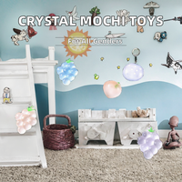 Mini cristal Transparent Mochi jouet Squishies balle doux soulagement du Stress presser jouets extensible TPR enfant cadeaux décor au hasard QF marque