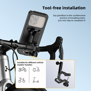 Soporte impermeable para teléfono, estilo espejo retrovisor, IP65, pantalla táctil accesible para bicicleta eléctrica, material ABS - Product Image 2
