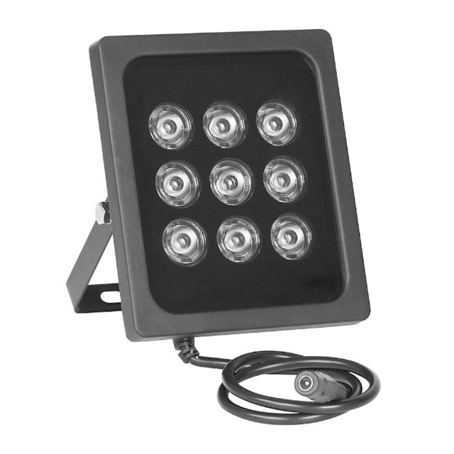 850NM Invisible Illuminator IR Distance 9LEDs Infrared Waterproof Night Vision for Security CCTV Camera 90/60/45/30/15/9 Degree