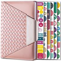 Organisateur de budget mensuel avec poches pour les factures. Carnet de suivi des dépenses A5 en tissu, 50 feuilles, journal de budget, planificateur financier
