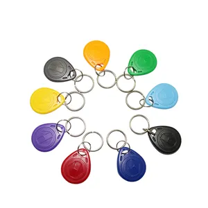 Logo Kustom 13.56 Mhz Tag Rfid Aktif 13.56 Mhz Kunci Hf 1K S50 Tahan Air ABS IC NFC Tag Cincin Keyfob