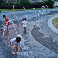 Fuente Interactiva con Sensor y Luces RGB/Láser, Resistente al Agua IP68, Juego de Agua con Ondas Personalizadas para Niños en Parques Públicos