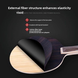 ไม้ปิงปอง Yinhe D852 รุ่นเจ็ดชั้น ทำจากไม้มะเกลือและคาร์บอนฟีนอลิก แบบด้ามจับสไตล์เพนโฮลด์  ไม้ปิงปอง <span class=keywords><strong>Xu</strong></span> <span class=keywords><strong>Xin</strong></span> คาร์บอนไฟเบอร์ ระดับมืออาชีพ PRO852 - Product Image 3