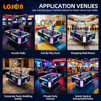 Table de hockey aérien électronique à monnayeur pour 2 joueurs, personnalisable OEM/ODM par Loson Factory, machine de jeu d'arcade pour centre de jeux