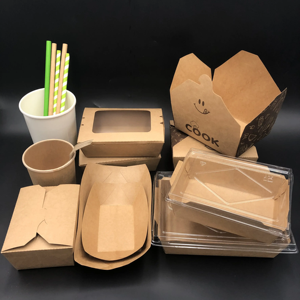 <span class=keywords><strong>Caja</strong></span> de almuerzo desechable con bisagras de 1300ml/1800ml de capacidad, de cartón kraft para aperitivos, panadería, comida, arroz, comida para llevar, laminación mate - Product Image 5