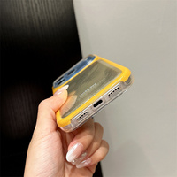 Coque de téléphone de luxe coréenne et japonaise à couleurs contrastées pour iPhone 18 Pro Max 17 16 15 Pro, texture IMD effet froissé et feuille d'étain, antichoc
