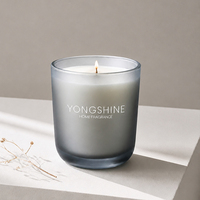Vente en gros de pots à bougies en verre épais à fond rond de luxe, couleur personnalisée, 200 ml, pour la fabrication de bougies à la cire de soja