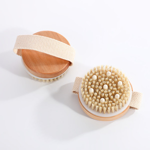 Cepillo de Baño de Madera Natural Ecológico Certificado, Forma Ovalada, Exfoliante para Piel Seca, Ideal para Baños - Product Image 3