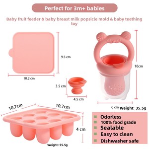 Nuovo Giocattolo da Dentizione a Forma di Orso in Silicone per Alimenti e Stampo per Cottura di Frutta e Verdura per Neonati del Produttore di Dongguan - Product Image 4