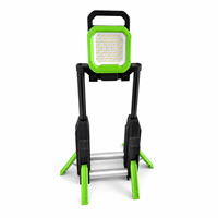 Projecteur LED portable robuste et pliable 3000LM sans fil avec support télescopique, mode lumière froide, pour atelier, rénovation et maintenance