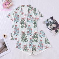 Ensemble de pyjama doux et imprimé pour femme Loveda, personnalisé, pour l'hiver et Noël, avec poche