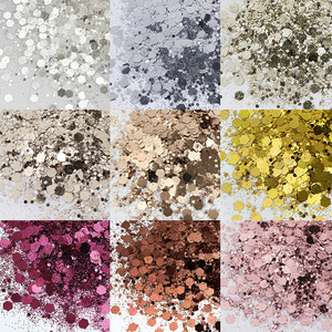 กลิตเตอร์สีผสมขนาดใหญ่ 50 กรัม สีแพลตตินั่มโรส ประกายวิบวับ สำหรับงานประดิษฐ์แก้วสองชั้น DIY - Product Image 2