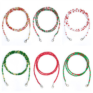 Cadena para Gafas Edición Navidad, Cadena para Mascarilla con Cuentas, Cadena con Colgante de Cuentas Reutilizables, Cuentas de Vidrio, Invierno 2021, Origen Jinhua - Product Image 1