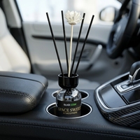 Diffuseur de parfum de voiture en verre à bâtonnets en rotin, aux huiles essentielles naturelles écologiques, parfum de luxe pour hôtels 5 étoiles, avec fiche de données de sécurité (MSDS)