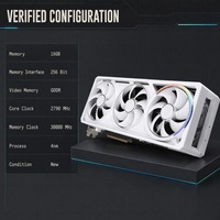 Kartu Grafis White Housing 16GB dengan Core Clock 2790MHz untuk PC Desktop Gamer dan Proyek Perakitan Workstation