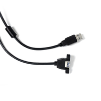 Kabel Goochain USB 3.0 TYPE C Female dengan Panel ke TYPE C Male Berkualitas Tinggi, Konduktor Tembaga Murni untuk Pengisian Daya
