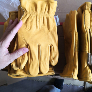 Gants de travail en cuir d'hiver imperméables <span class=keywords><strong>pour</strong></span> hommes, doublure thermique isolante, gants chauds jaunes <span class=keywords><strong>pour</strong></span> hommes - Product Image 6