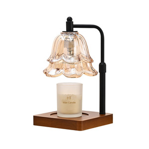 Vintage Red Dimmable Electric Candle Warmer Lamp Home Decor for <b>Bedroom</b> & Living Room Xmas Gift - Product Image 4