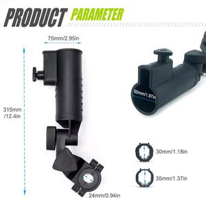 Chariot de golf porte-parapluie réglable chariot de golf support de parapluie Push Pull vélo chariot parapluie Clip - Product Image 2