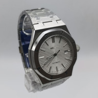 Montre à mouvement NH35, calendrier argenté, montre en acier inoxydable 904L, boîtier octogonal, montre pour homme