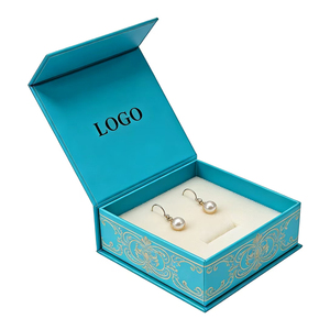 Индивидуальная матовая коробка-футляр для украшений с откидной крышкой, печатным дизайном, магнитной застежкой и защитой из поролона для серег, колец и ожерелий - Product Image 4