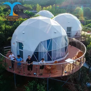 Tenda Pesta Bulat Kubah Taman, Tenda Berkemah Kamar Mandi Kompor Berkemah Transparan Tenda Gelembung Geodesic Pop Up Rumah