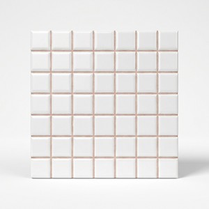 Piastrella Pretagliata Bianco Puro Lucido 20x20 2.5x2.5 per Decorazione Pareti e Pavimenti - Product Image 1