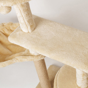 Tour pour chat en <span class=keywords><strong>bois</strong></span> de sisal naturel <span class=keywords><strong>avec</strong></span> griffoir et condo, jouet en peluche pour animaux de compagnie, prix de gros EUR, à prix abordable - Product Image 6