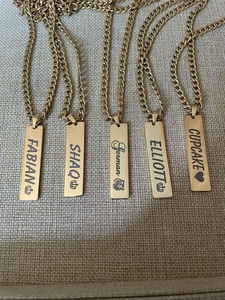Set Collana e Bracciale Personalizzati in Acciaio Inossidabile Placcato Oro 18K Sottovuoto Anti-Appannamento per Uomo, Regalo Festa del Papà - Product Image 5