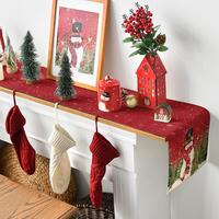 Nappe en lin imprimé de haute qualité 13X72Inch et chemin de Table de Noël pour les décorations d'hiver et de vacances usine en gros