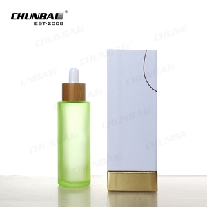 Bouteille ronde en verre pour soins de la peau Bouteilles de soins de la peau en verre à pipette Bouteilles en verre vert pour bébé pour soins de la peau - Product Image 5