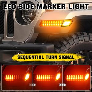 Luces LED de Alta Gama con Función Intermitente Blanca/Ámbar, Luces de Posición Laterales para Jeep Gladiator, Luces Intermitentes LED - Product Image 6