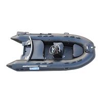Bateau de course gonflable personnalisé Qingdao Haohai avec logo, cabine sportive, en PVC rigide de 1,2 mm, fibre de verre, certifié CE, 20 CV, pour la dérive