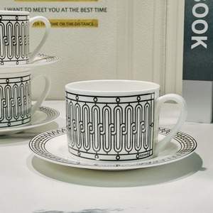 Service de table Black Line, ensemble de bols, assiettes, vaisselle en porcelaine, ensemble de tasses minimaliste, vaisselle en céramique occidentale, porcelaine fine de luxe, lave-vaisselle - Product Image 4