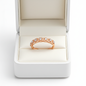 แหวนเพชรแท้ทองคำขาว 18K ดีไซน์วินเทจลายมิลเลกรีนนิ่ง สไตล์หรูหราทันสมัยประจำปี 2026 สำหรับสุภาพสตรี - Product Image 5